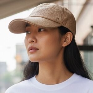 Hermes Unisex Taupe Leather H Logo Baseball Hat Cap Size 60 Large